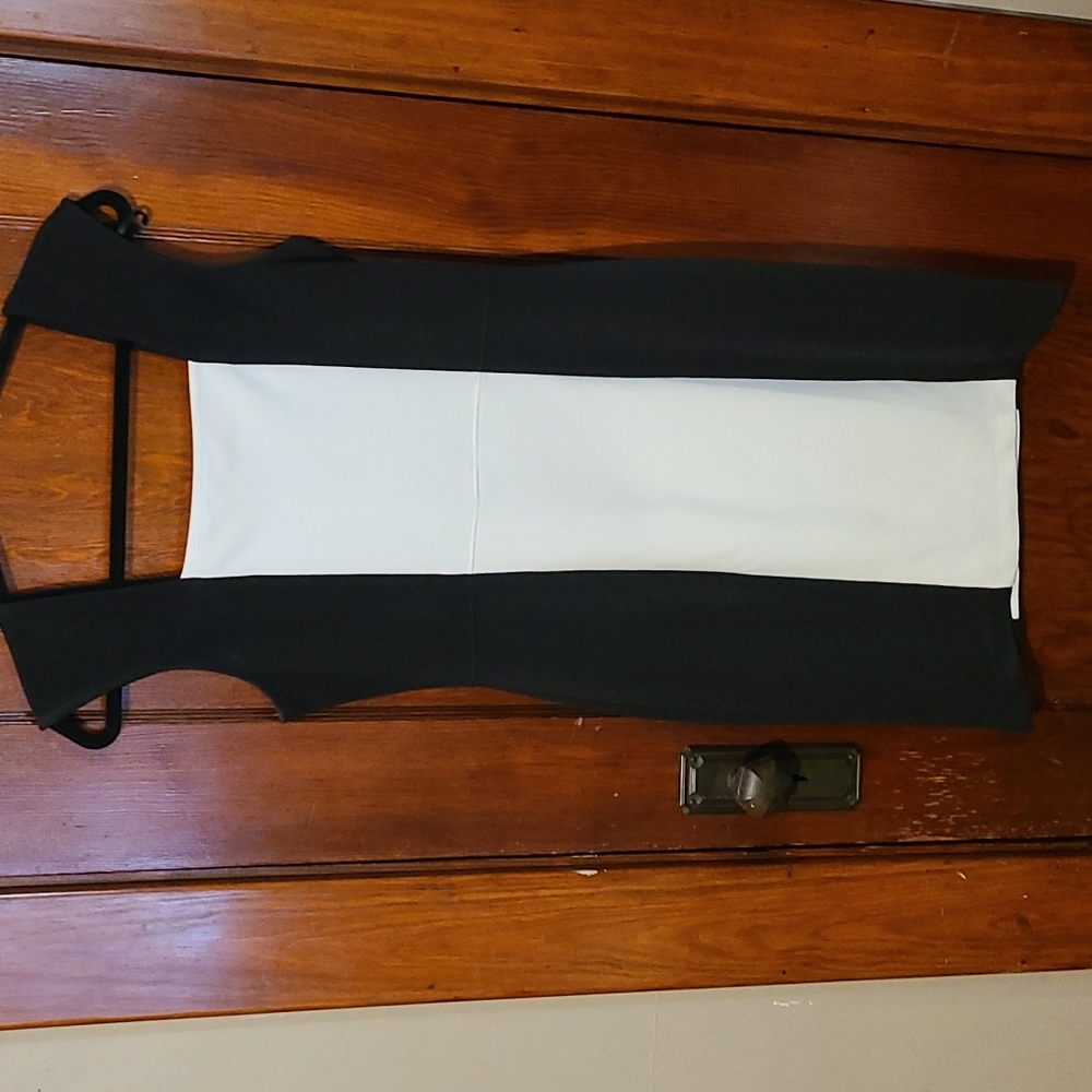 black and white cocktail dress